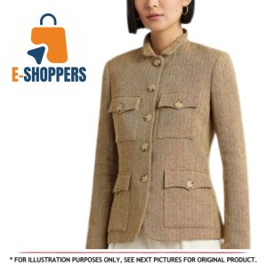 Lauren Ralph Wool Herringbone Utility Jacket (Size: 4)