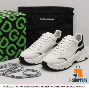 Dolce & Gabbana Milano Bianco/Ner Leather Sneakers (Size: 43)