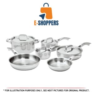TruClad 3-Ply Stainless Steel 10-Piece Cookware Set – Induction & Oven Safe