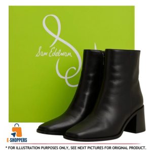 Sam Edelman Leather Ankle Heel Zip Boot (Size: 6)