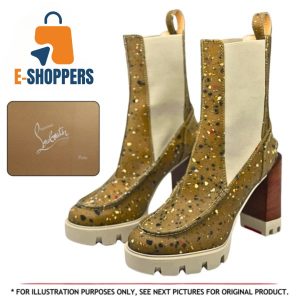 MultiColor Christian Louboutin Glory Booty Heeled Ankle Boot (Size: 40)