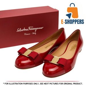 Salvatore Ferragamo Varina Patent Leather Flat (Size: 7.5)
