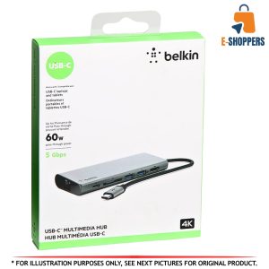 Belkin USB-C Multimedia Hub F4U092 – 4K HDMI 60W PD 5Gbps Space Grey