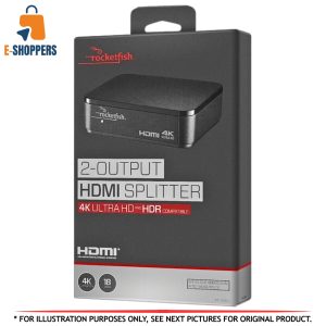 Rocketfish 2-Output HDMI Splitter 4K Ultra HD & HDR (Model RF-G1603-C)