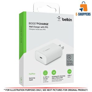Belkin BoostCharge Wall Charger USB-C PD PPS 25W White