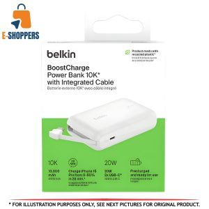Belkin BoostCharge Power Bank 10K with Integrated Cable