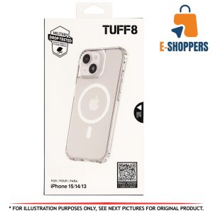 TUFF8 Military Drop-Tested Clear MagSafe Case – iPhone 15 / 14 / 13
