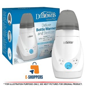 Dr. Brown’s Deluxe Bottle Warmer & Sterilizer | Steam Heat | LCD Timer | Model AC167 | White