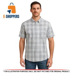 Haggar Men’s Short Sleeve Easy-Care Plaid Shirt – Size XL