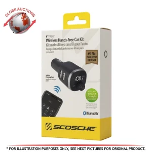 Scosche BTFM4 Bluetooth FM Transmitter Dual USB Car Adapter Hands-Free