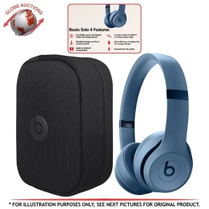 Beats Solo-4 Wireless On-Ear Headphones with Travel Case - Slate Blue