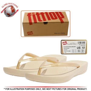 FitFlop Women's Slip-On Iqushion Ergonomic Sandals – Gold(US Size: 10)