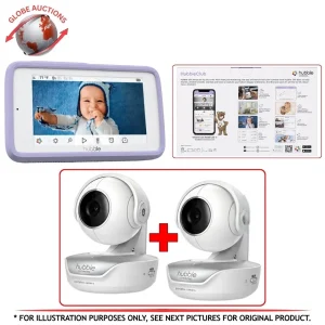 Hubble Nursery Pal Deluxe Twin 5" HD touchscreen viewer & 2 Cameras baby Monitor