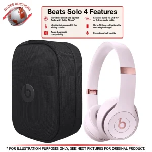 Beats Solo-4 Wireless On-Ear Headphones W/ Case & Cables- Cloud Pink