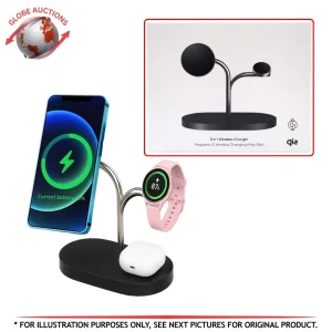 Samsung 3 in 1 Wireless Charger Qi2 (ModelGP-PWU024WIA) 15W Adapter Black