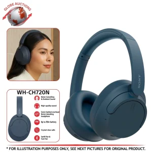 Sony Over-Ear Noise Cancelling Bluetooth Headphones - Blue W/ Cables(WH-CH720N)
