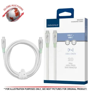 Insignia High Speed 7-ft USB C to USB C 20-Gbps  Braided Charging Cable