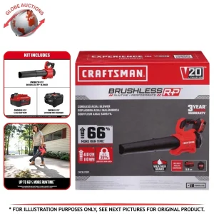 CRAFTSMAN 20V 410-cfm 110-mph Brushless Blower - 5.0ahBattery and Charger
