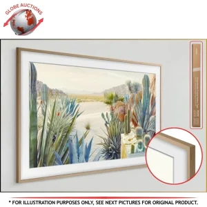 SAMSUNG 50-inch Customizable Bezel TV Frame - Modern Teak