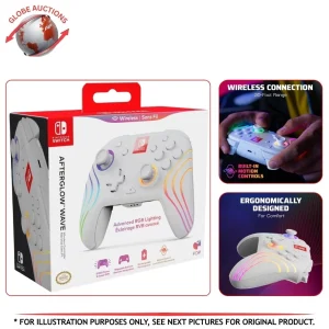 Nintendo Switch Wireless Advanced RGB Lighting PDP Afterglow Wave  Controller