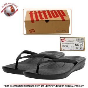 FitFlop Women's Slip-On Iqushion Ergonomic Sandals – Black (US Size: 10)