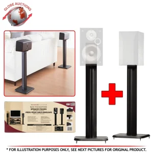 Sanus 24" Speaker Stands for Medium Bookshelf Speakers - Black (BF24B-03)