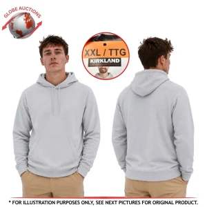 Kirkland Signature Men's Active Pullover Hoodie– Gray (Size: XXL)