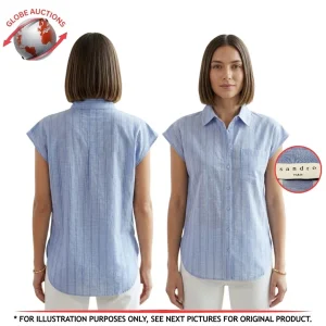 SANDRO Paris 100% Cotton Oversized Sleeveless Shirt - Size:2