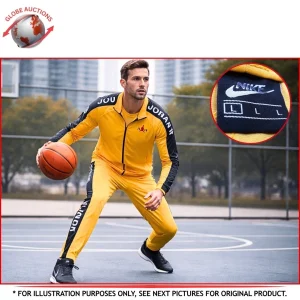 Nike Jordan Full Zip Tracksuit - Yellow Black (Size L) Nike Jordan Sports Full Z