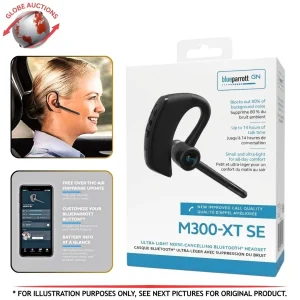 BlueParrott Ultra-Light Noise Cancelling Bluetooth Headset (M300-XT SE) with Mic