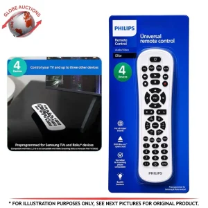 Philips Elite Programmable 4-Device Backlit Universal Remote-White (SRP6012W/27)