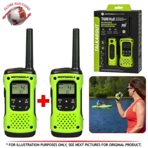 Motorola Talkabout 56-KM H2O Rechargeable Two-Way Radios 2 Pack (T600)