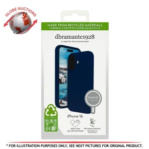 dbramante1928 Monaco Fitted Hard Shell Case with MagSafe for iPhone 16 - Blue