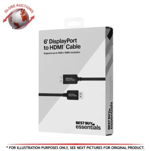 New  DisplayPort to HDMI Cable 6 ft (1.8 m) by Best Buy Essentials