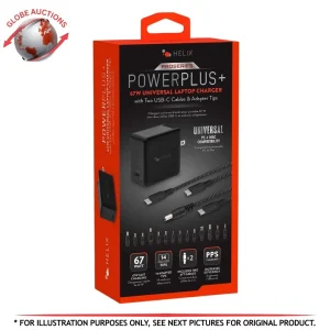 Helix PowerPlus+ 67-W Universal Laptop Charger (USB-C Cables & 14 Adapter Tips)