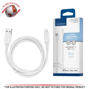 Insignia Braided Lightning to USB Cable 4FT NS-MLA421MG-C for iPhone iPad