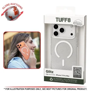 1862 iPhone-17 Pro Max TUFF-8 Glitz Clear Case Glitter Shine with MagSafe