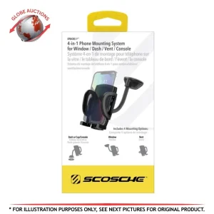 Scosche IHW10 4-in-1 Mount Kit Phone Mount for Car | Dash, Vent or Windshield