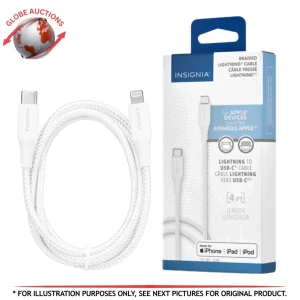 Insignia 4-FT Braided Lightning to USB C Cable for Apple Devices (NS-MLC421MG-C)
