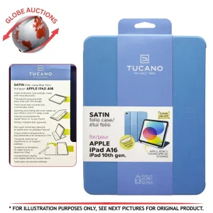 Tucano iPad 10th/11th Gen Satin Folio Case 10.9” Blue