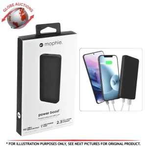 Mophie Power Boost 10K Portable Battery USB-C USB-A 2.3 Charges Black