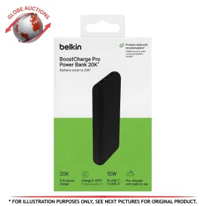 Belkin BoostCharge Pro 20K Power Bank BPB012 – Black  (20,000mAh USB-C + USB-A)