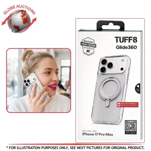 iPhone-17 Pro Max TUFF-8 Glide-360 MagSafe Clear Hard-Shell Case