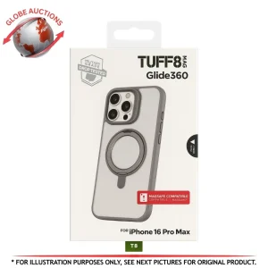 TUFF8 Glide360 MagSafe Case for iPhone 16 Pro Max – Military Drop Tested