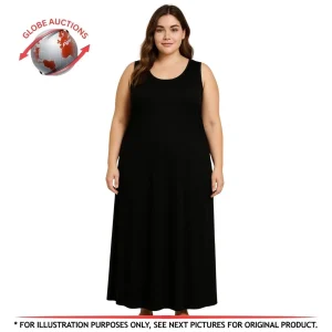 Toni Plus Women’s Black Long Sleeveless Maxi Dress 2X – Elegant Basic Style
