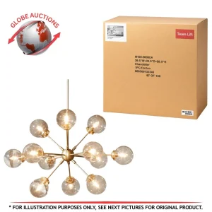 Home Essence Paige Chandelier 12 Bulbs Clear 39.5in Modern Ceiling Light in box