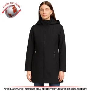 Calvin Klein Women’s Black Jacket Wind Resistant Detachable Hood Size L