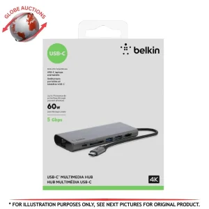 Belkin USB-C Multimedia Hub F4U092 – 4K HDMI 60W PD 5Gbps Space Grey