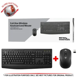 Full-Size Wireless 2.4G Ergonomic Keyboard & Mouse Combo Keyboard