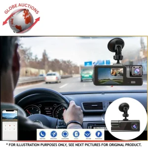 Full HD Front & Inside Dual Lens Dashcam w/ Night Vision & G-Sensor